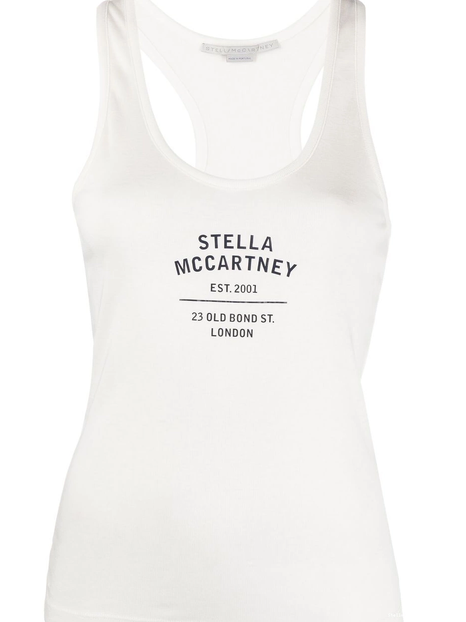 Cheap Women McCartney racerback Stella logo-print top 0716
